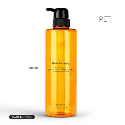 500 ml maßgeschneiderte Luxus-Haustier-Plastik-Body Wash Lotion-Behälter transparente Shampoo-Flaschen