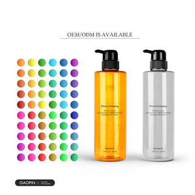 500 ml maßgeschneiderte Luxus-Haustier-Plastik-Body Wash Lotion-Behälter transparente Shampoo-Flaschen