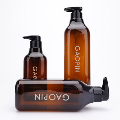 Leere Shampoo-und Conditioner-Flaschen 300ml 600ml 1000ml des bernsteinfarbigen Quadrat-500ml