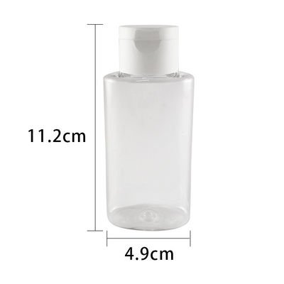 Klare Handdesinfizierer-Gel-Flaschen 60ml 100ml Flip Cap Cosmetic Plastic Bottless leere