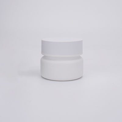 Skincare 50g Plastic Cosmetic Jars White Color With Screw Cap