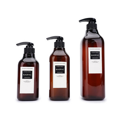 HAUSTIER leere Plastikshampoo-Flaschen Amber Skin Care Packagings 500ml 600ml 1000ml