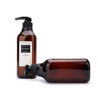 HAUSTIER leere Plastikshampoo-Flaschen Amber Skin Care Packagings 500ml 600ml 1000ml