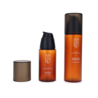Bereiftes Verpacken Amber Pet Plastic Bottles-30ml 100ml 120ml Skincare