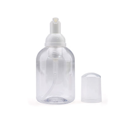 Kosmetische Pumpflasche des Schaumkunststoff-200ml nahm rundes HAUSTIER-Soem an