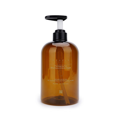 Plastik-Handwäsche-leere Flasche Amber Pump Bottless 400ML 760ML