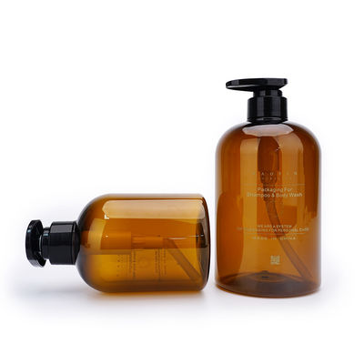 Plastik-Handwäsche-leere Flasche Amber Pump Bottless 400ML 760ML