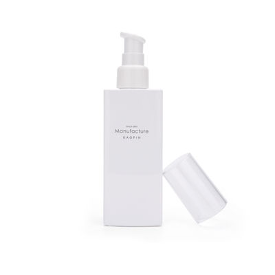 Behälter-Gesichtshautpflege-Plastiklotions-Flasche des weißen Quadrat-100ml 120ml 150ml 200ml