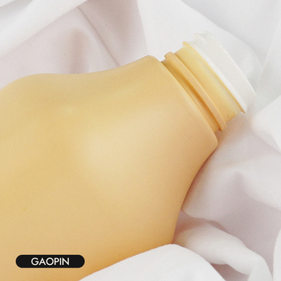 füllt Plastikshampoo 350ml die Lotions-Kosmetik ab, die mit Goldpumpe verpackt